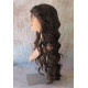 HS KEY WEST | Brown Auburn Wide Curls Side Part Bangs Long Wig HEAT OK
