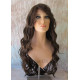 HS KEY WEST | Brown Auburn Wide Curls Side Part Bangs Long Wig HEAT OK