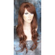 TONYA | Medium Auburn Long Wig Gentle Waves Longer Bangs Skin Part 