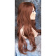TONYA | Medium Auburn Long Wig Gentle Waves Longer Bangs Skin Part 