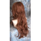 TONYA | Medium Auburn Long Wig Gentle Waves Longer Bangs Skin Part 