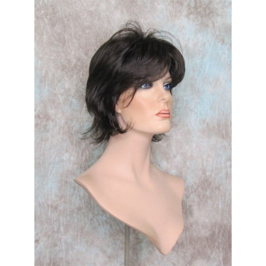 SWANNA | Dark Brown Short Wig Shorter Full Body Layers Bangs 