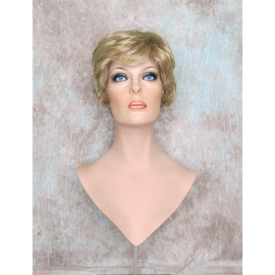 AMANDA | Honey Blonde Short Layered Wig Curls Volume 