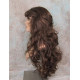 HS SOPRANO | Brown Strawberry Auburn Long Wig HEAT OK Curl Skin Part Side Bangs 