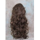 HS SOPRANO | Brown Strawberry Auburn Long Wig HEAT OK Curl Skin Part Side Bangs 