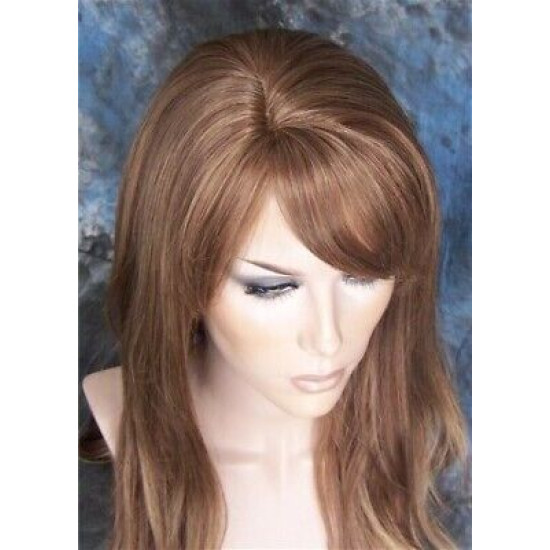 TONYA | Auburn Golden Blonde Tips Long Wig Gentle Loose Waves Bangs Part 