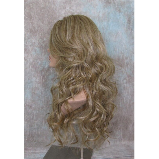 GABBY | Medium Blonde Mix Long Wig Long Barrel Curls Skin Part HEAT OK