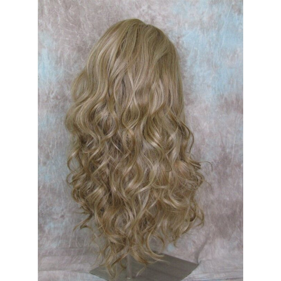 GABBY | Medium Blonde Mix Long Wig Long Barrel Curls Skin Part HEAT OK