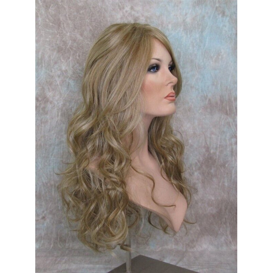 GABBY | Medium Blonde Mix Long Wig Long Barrel Curls Skin Part HEAT OK