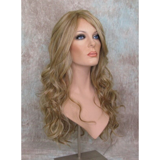 GABBY | Medium Blonde Mix Long Wig Long Barrel Curls Skin Part HEAT OK