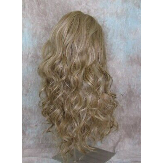 GABBY | Medium Blonde Mix Long Wig Long Barrel Curls Skin Part HEAT OK