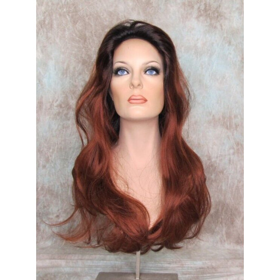 TIFFANY | Sangria Long Wig Gentle Waves Layers 25" No Bangs 