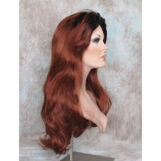 TIFFANY | Sangria Long Wig Gentle Waves Layers 25" No Bangs 