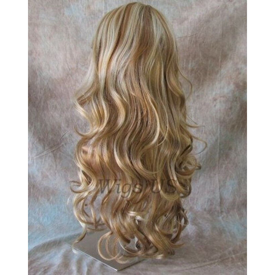 BROADWAY | Frosted Blonde Long Wig Layers Waves Side Part Bangs 