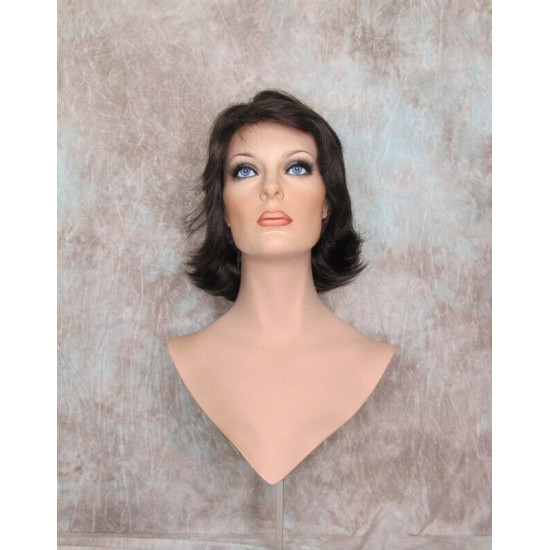 LESLIE | Medium Dark Brown Short Wig Flip Layers with Bangs 