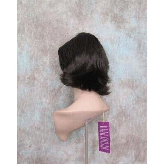 LESLIE | Medium Dark Brown Short Wig Flip Layers with Bangs 