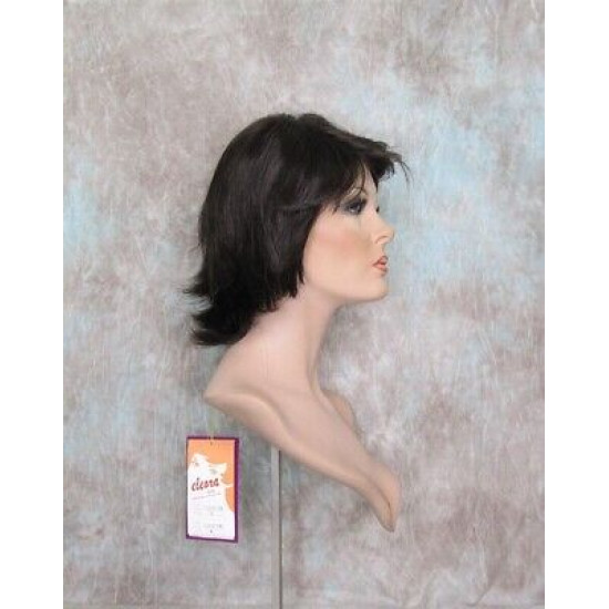 LESLIE | Medium Dark Brown Short Wig Flip Layers with Bangs 