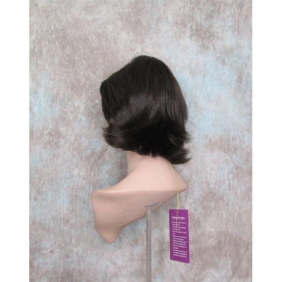 LESLIE | Medium Dark Brown Short Wig Flip Layers with Bangs 