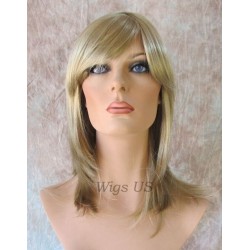 Thema | Blonde Medium Wig Bangs Face Frame Layers Bangs | Adora 