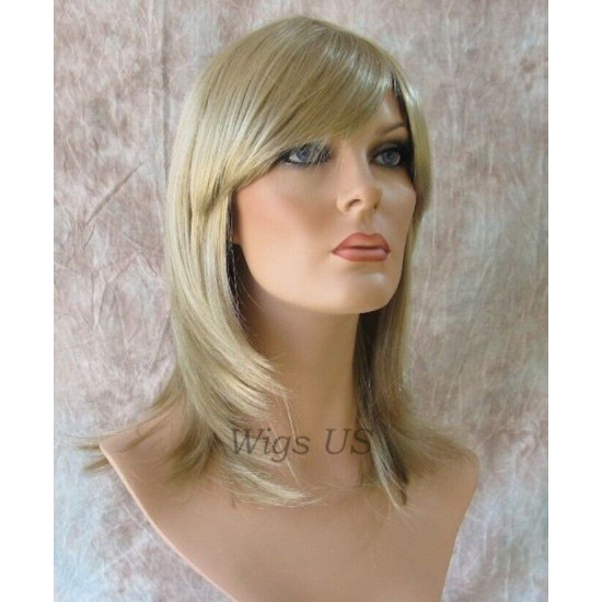 Thema | Blonde Medium Wig Bangs Face Frame Layers Bangs | Adora 