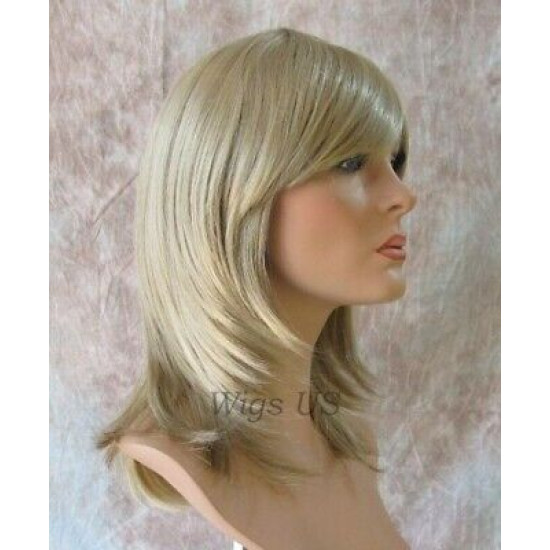 Thema | Blonde Medium Wig Bangs Face Frame Layers Bangs | Adora 