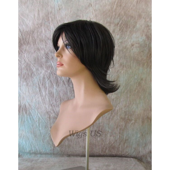 DEIDRE | Dark Brown Medium Wig Shag Long Bangs Flicked Back Ends