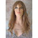 ERICA | Light Brown Mix Long Wig HEAT OK Waves Bangs Skin Crown Wigs
