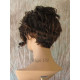 BRYCE | Dark Brown Mix Short Wig Long Unbalanced Bangs Curls Layers