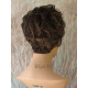 BRYCE | Dark Brown Mix Short Wig Long Unbalanced Bangs Curls Layers