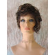 BRYCE | Dark Brown Mix Short Wig Long Unbalanced Bangs Curls Layers