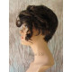 BRYCE | Dark Brown Mix Short Wig Long Unbalanced Bangs Curls Layers