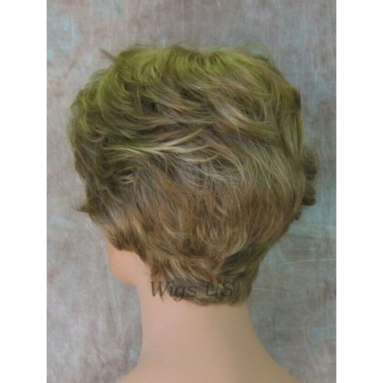 AMANDA | Medium/Light Blonde Short Layered Wig Curls Volume 24/14