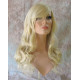 Delilah | Golden Blonde Mix Long Wig Wavy Side Swept Bangs Skin Crown | Adora