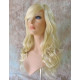 Delilah | Golden Blonde Mix Long Wig Wavy Side Swept Bangs Skin Crown | Adora