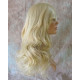 Delilah | Golden Blonde Mix Long Wig Wavy Side Swept Bangs Skin Crown | Adora