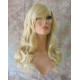 Delilah | Golden Blonde Mix Long Wig Wavy Side Swept Bangs Skin Crown | Adora