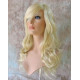 Delilah | Golden Blonde Mix Long Wig Wavy Side Swept Bangs Skin Crown | Adora