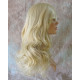 Delilah | Golden Blonde Mix Long Wig Wavy Side Swept Bangs Skin Crown | Adora