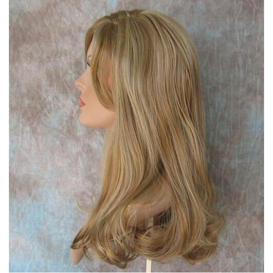MAGGIE | Medium Blond Mix Long Straight Wig Wave on Ends Side Bangs 20" 