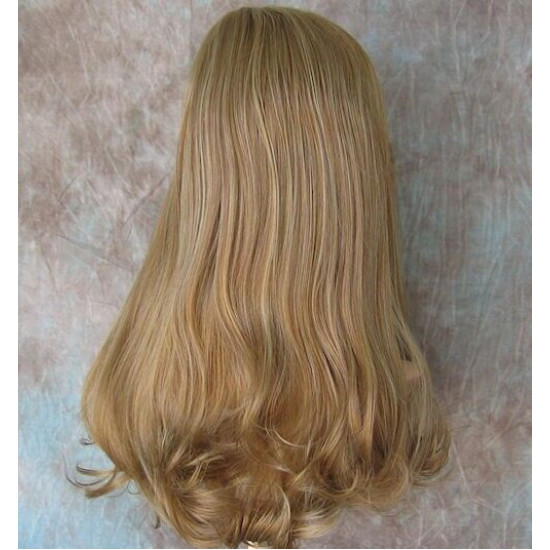 MAGGIE | Medium Blond Mix Long Straight Wig Wave on Ends Side Bangs 20" 