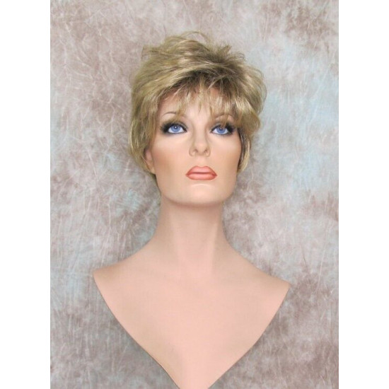 WENDY | Brown Golden Blonde Short Wig Sexy Wispy Layers Tapered Back 