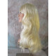 LINDA B | Light Blonde Long Wig Layers Bangs Skin Part Gentle Waves 
