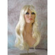 LINDA B | Light Blonde Long Wig Layers Bangs Skin Part Gentle Waves 
