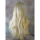 LINDA B | Light Blonde Long Wig Layers Bangs Skin Part Gentle Waves 