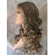 CARLOTTA | Light Brown Mix Long Wig Soft Curls Center Part Bangs 
