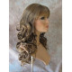CARLOTTA | Light Brown Mix Long Wig Soft Curls Center Part Bangs 