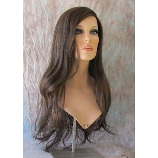 COSABELLA | Golden Brown Highlight Long Wig Waves Layers Part | Forever Young