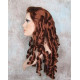 NAOMI | Copper Red Spiral Curls Long Wig Skin Top 