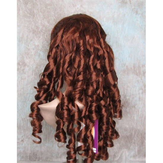 NAOMI | Copper Red Spiral Curls Long Wig Skin Top 