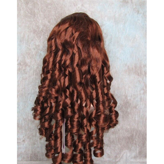 NAOMI | Copper Red Spiral Curls Long Wig Skin Top 
